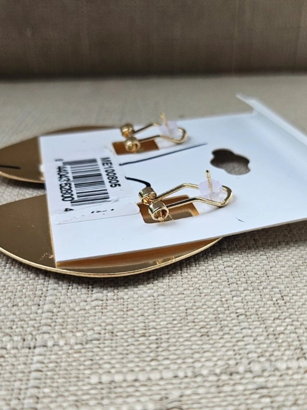 Natasha Women Earrings Gold Tone Fashion Jewelry Clip On Drop Down Earrings NWT - Picture 9 of 14